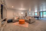 Sprawl out on the comfortable couch and watch your favorite TV show or movie.